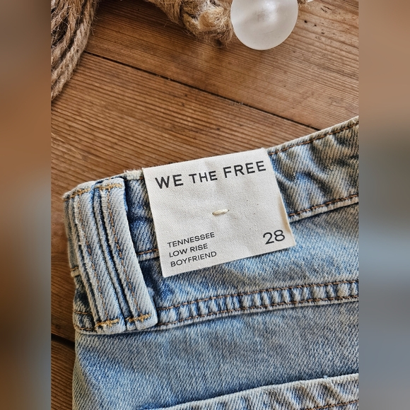 NWT Free People Light Blue Wide Leg Jeans - Picture 14 of 16